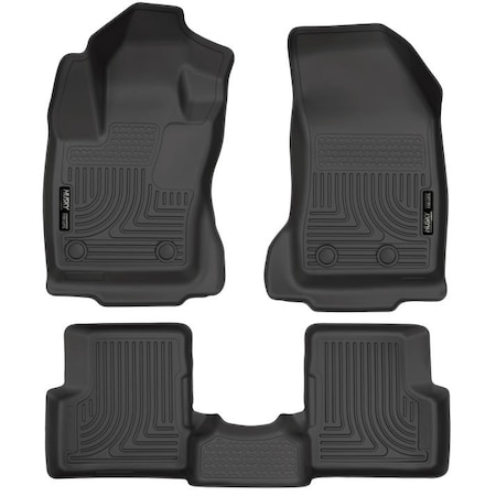 HUSKY LINER 15-15 RENEGADE FRONT & 2ND SEAT FLOOR LINERS WEATHERBEATER SERIES BLAC 99081